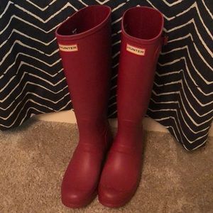 Pink Hunter boots